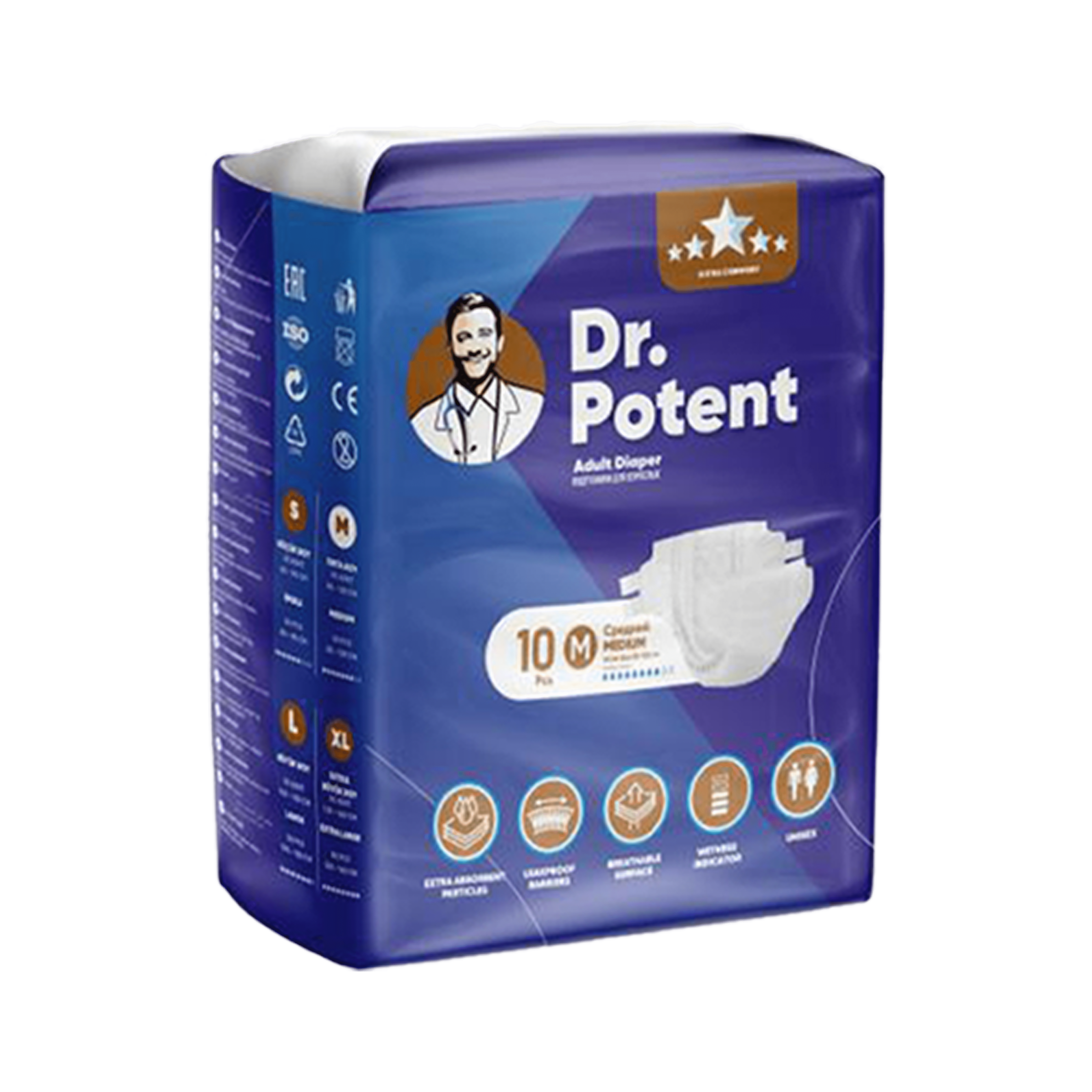 personal-care-Adults Care-Adults Diapers - Medium 10Pcs