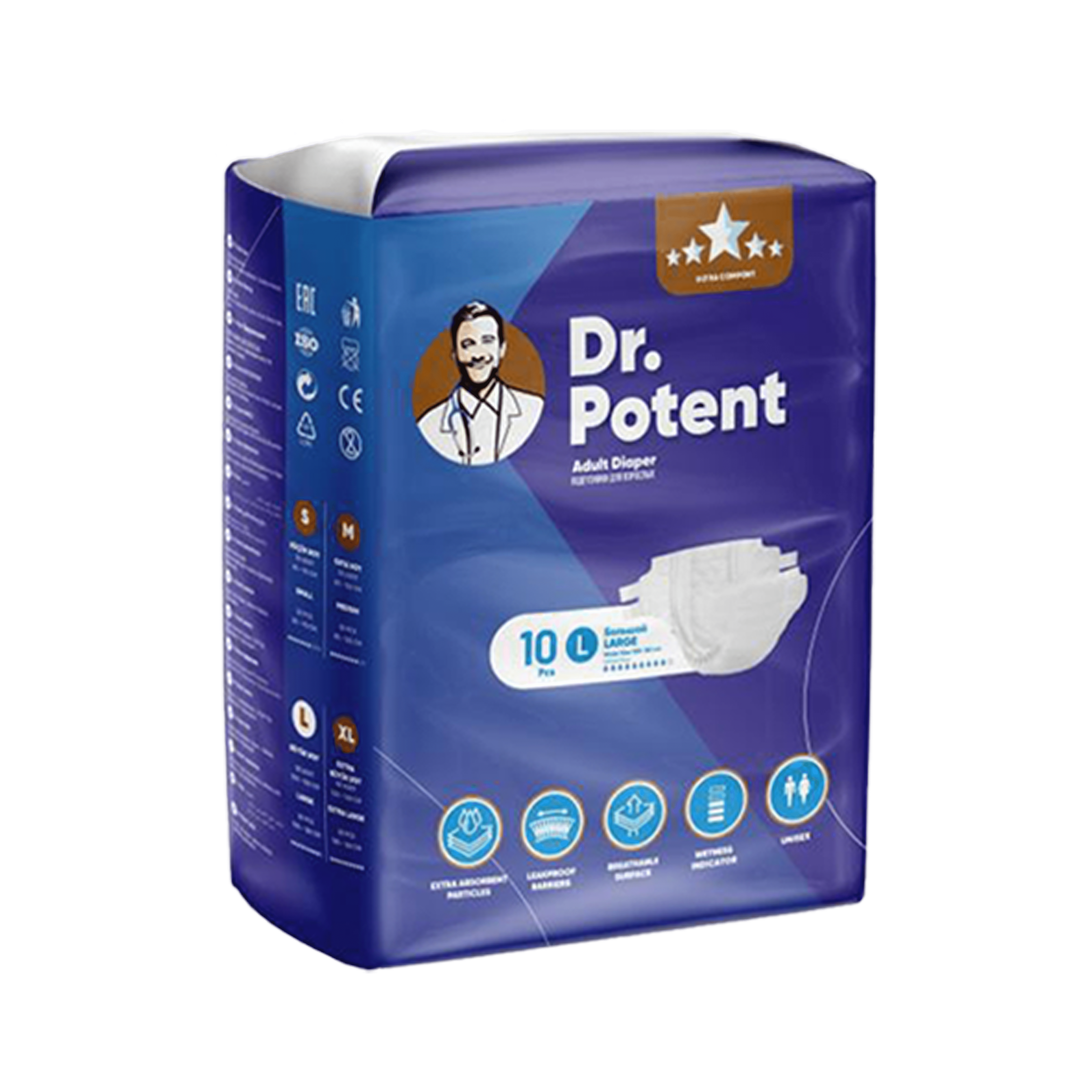 personal-care-Adults Care-Adults Diapers - Large 10Pcs